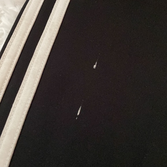 adidas kids leggings. Size-kids large/14. Color-Black with white stripes. - Picture 3 of 3